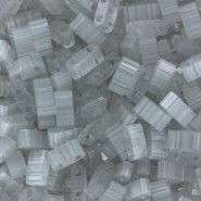 Miyuki half tila 5x2.4mm beads - Silk pale grey HTL-2598